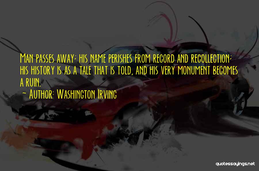 Passing Away Quotes By Washington Irving