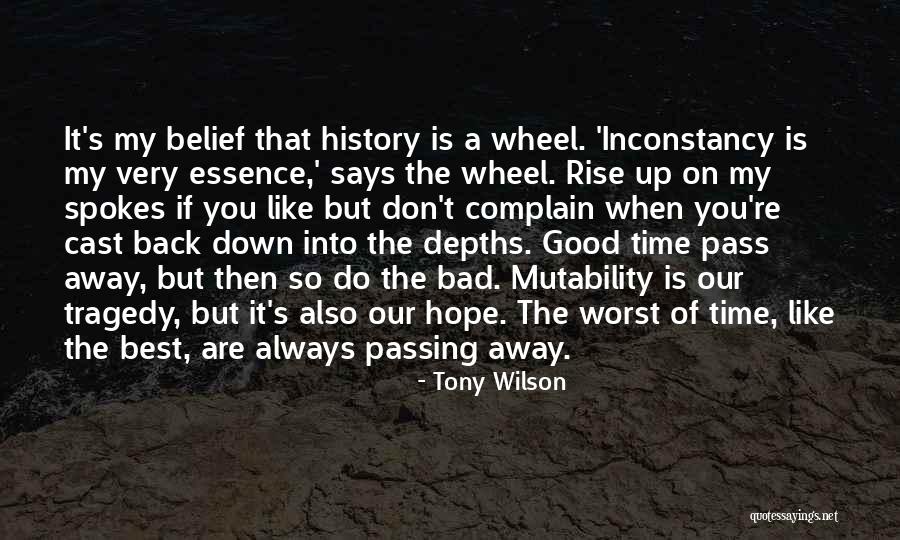 Passing Away Too Soon Quotes By Tony Wilson