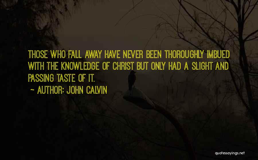 Passing Knowledge Quotes By John Calvin