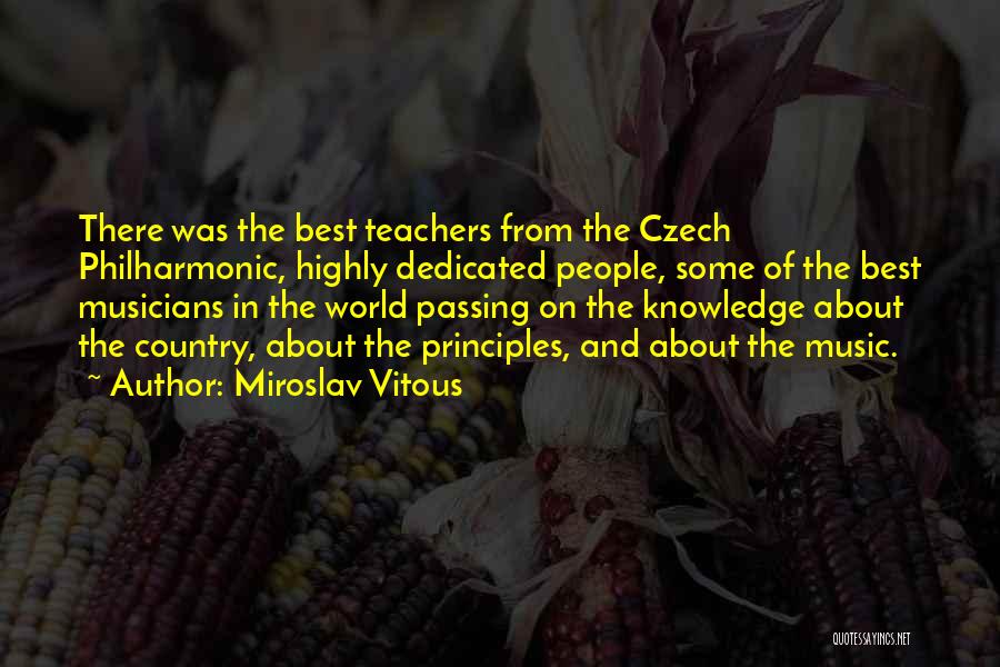 Passing Knowledge Quotes By Miroslav Vitous