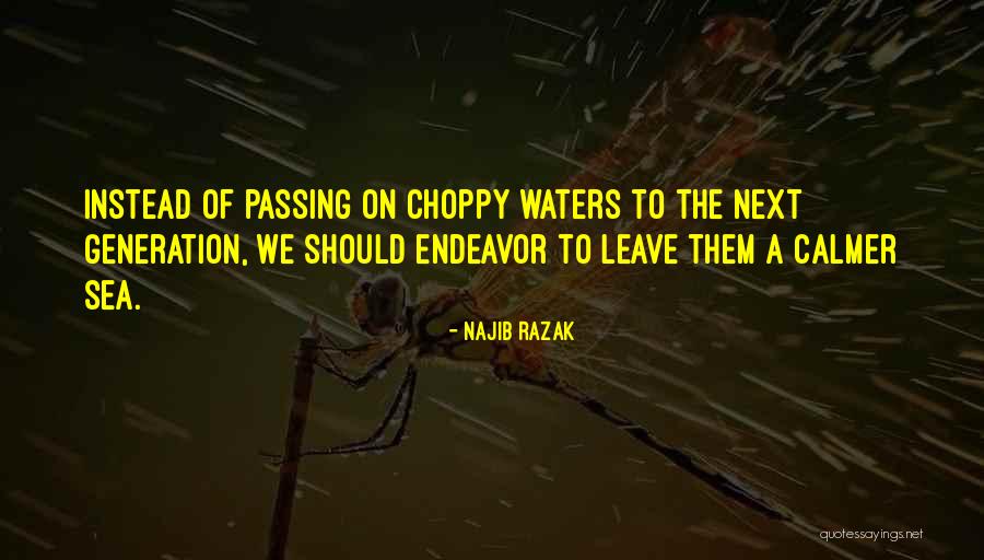Passing On To The Next Generation Quotes By Najib Razak Passing On To The Next Generation Quotes By Najib Razak