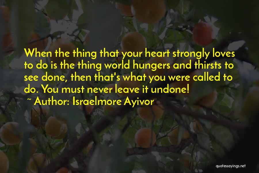 Passion And Hard Work Quotes By Israelmore Ayivor