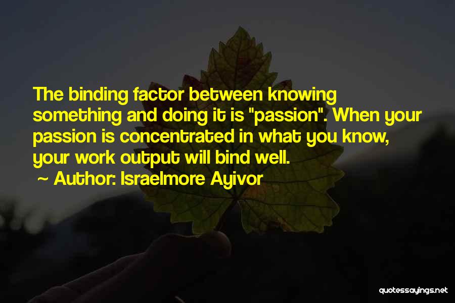Passion And Hard Work Quotes By Israelmore Ayivor