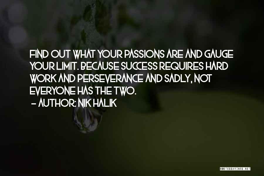 Passion And Hard Work Quotes By Nik Halik