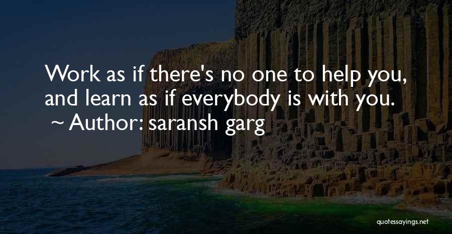 Passion And Hard Work Quotes By Saransh Garg