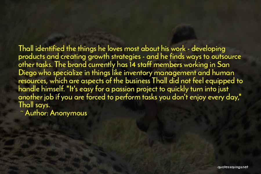 Passion For Business Quotes By Anonymous