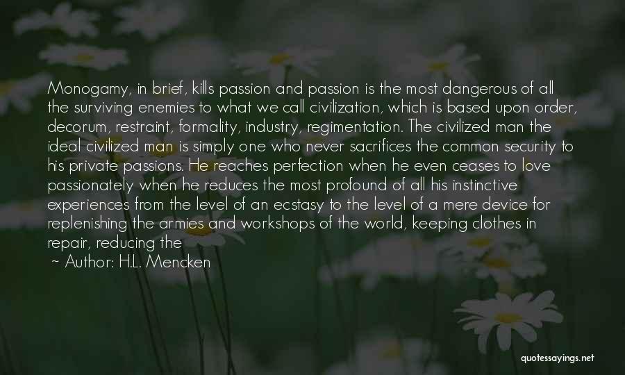 Passion Is Not Enough Quotes By H.L. Mencken