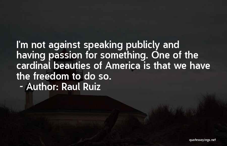 Passion To Do Something Quotes By Raul Ruiz