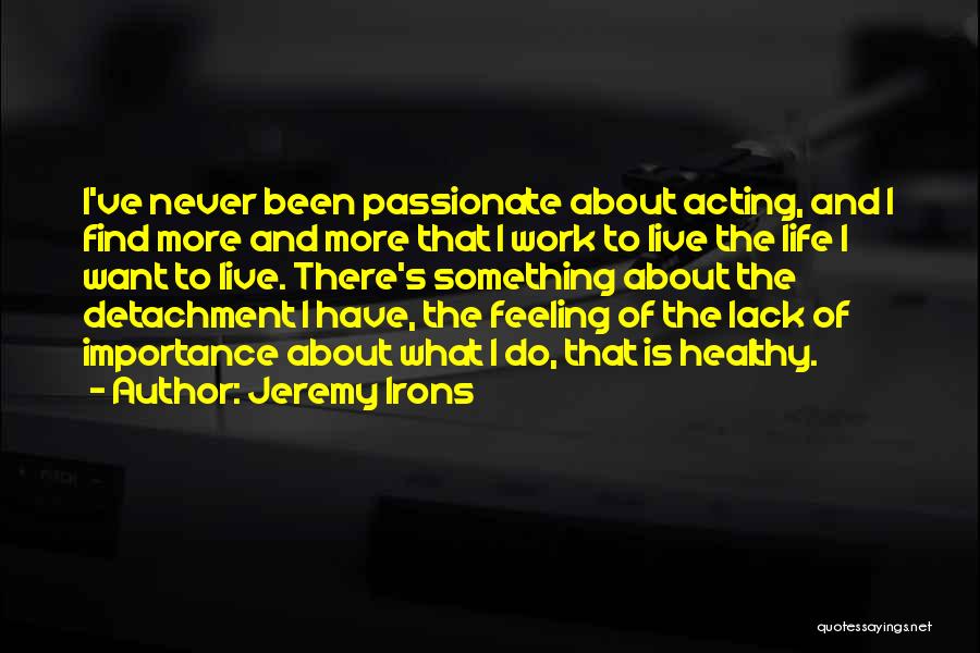 Passionate Work Quotes By Jeremy Irons