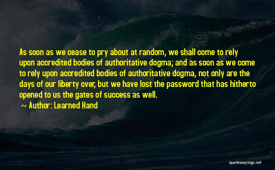 Password Quotes By Learned Hand