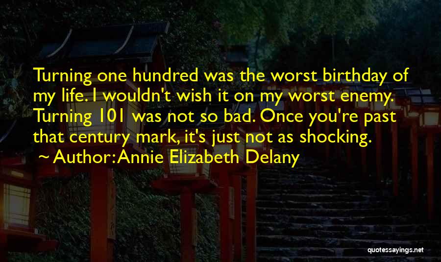 Past Bad Life Quotes By Annie Elizabeth Delany