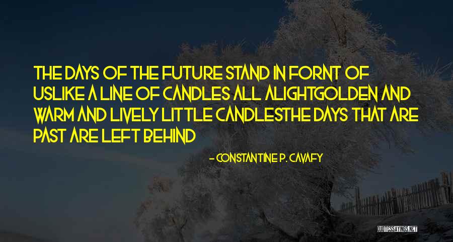 Past Behind Us Quotes By Constantine P. Cavafy Past Behind Us Quotes By Constantine P. Cavafy
