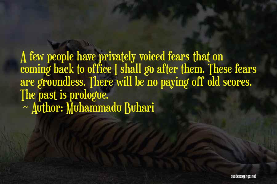Past Coming Back Quotes By Muhammadu Buhari