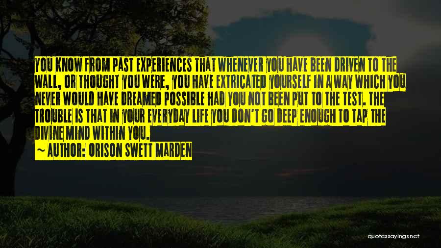 Past Experiences Quotes By Orison Swett Marden