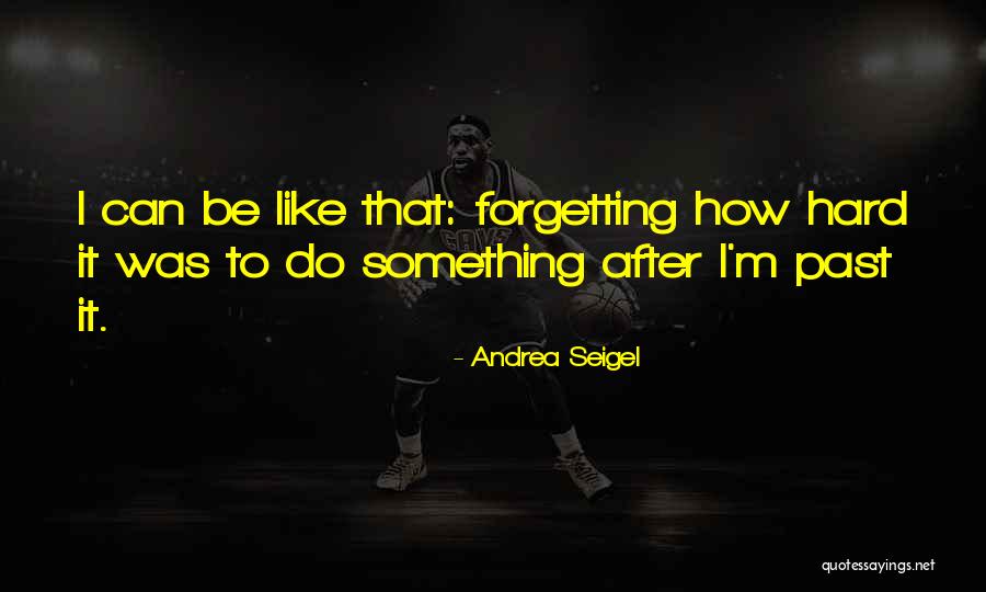 Past Forgetting Quotes By Andrea Seigel