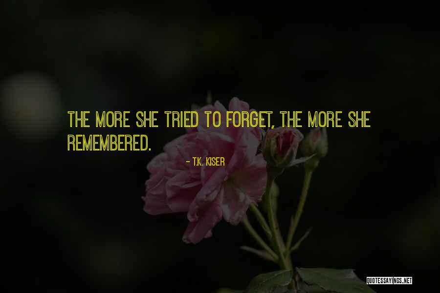 Past Forgetting Quotes By T.K. Kiser
