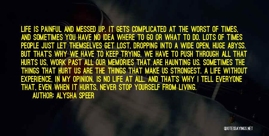 Past Hurts Quotes By Alysha Speer