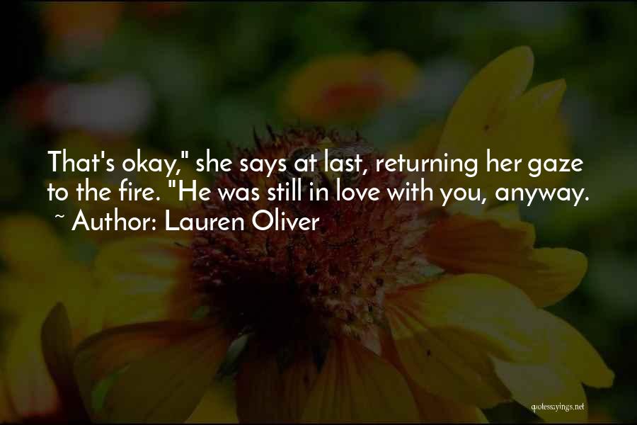 Past Love Returning Quotes By Lauren Oliver