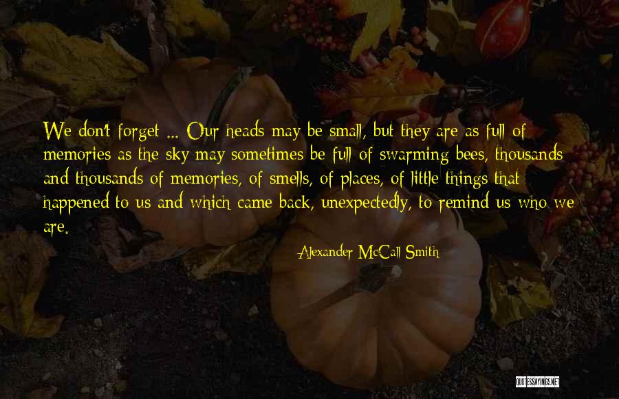 Past Memories To Forget Quotes By Alexander McCall Smith