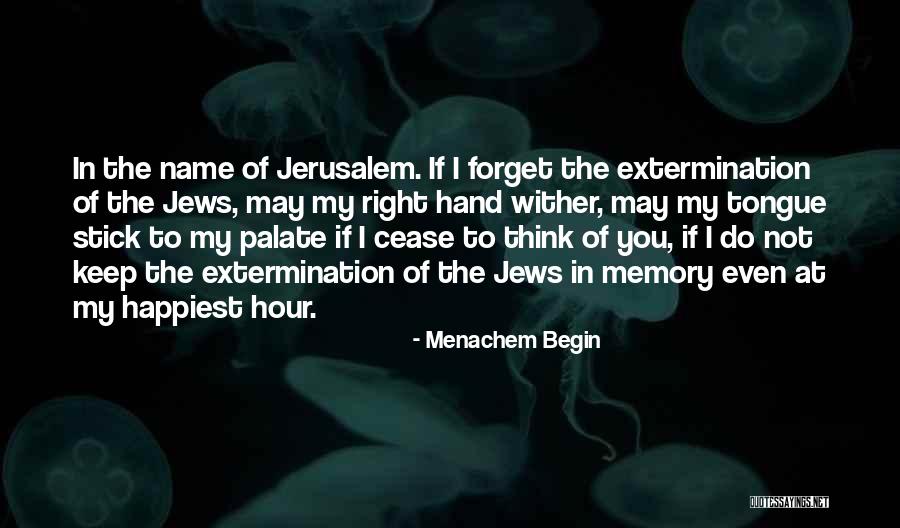 Past Memories To Forget Quotes By Menachem Begin