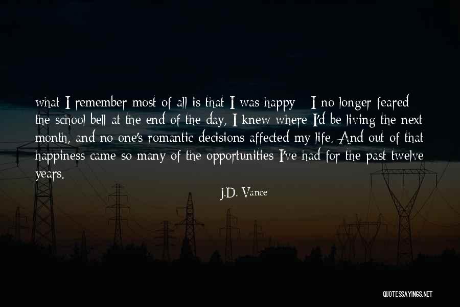 Past School Life Quotes By J.D. Vance Past School Life Quotes By J.D. Vance