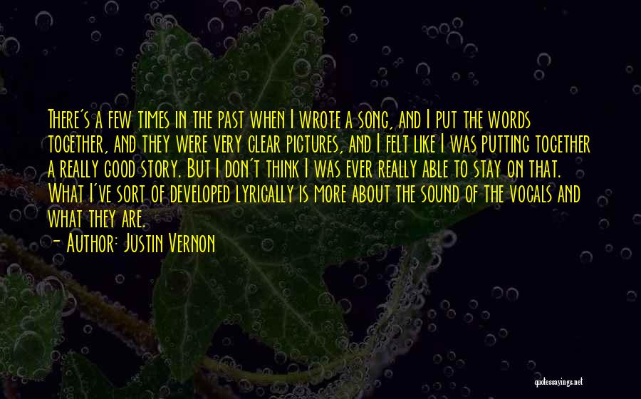 Past Times Quotes By Justin Vernon