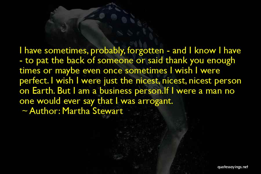 Pat On The Back Quotes By Martha Stewart