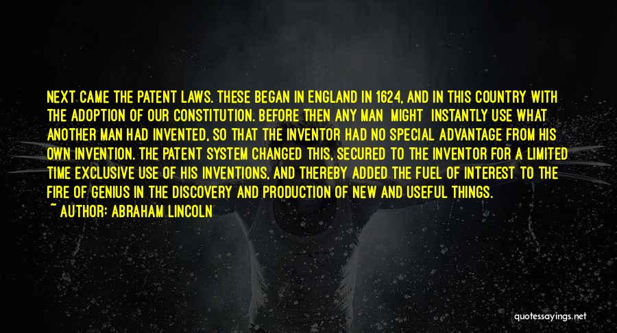 Patent Quotes By Abraham Lincoln