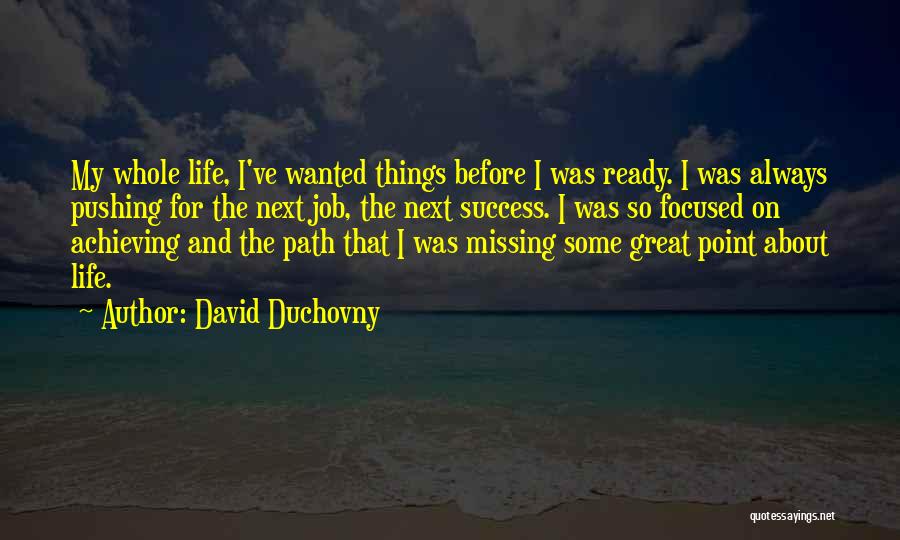 Path Success Quotes By David Duchovny