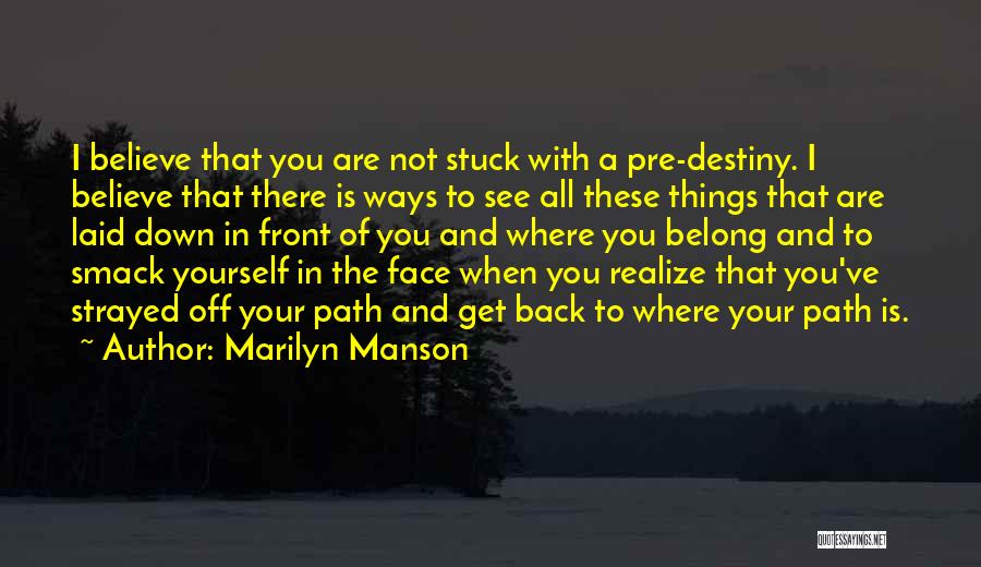 Path To Destiny Quotes By Marilyn Manson