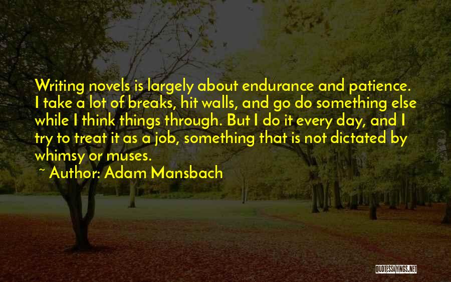 Patience And Endurance Quotes By Adam Mansbach