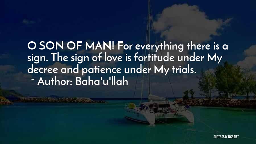 Patience And Fortitude Quotes By Baha'u'llah