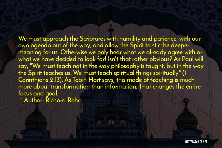 Patience And Humility Quotes By Richard Rohr