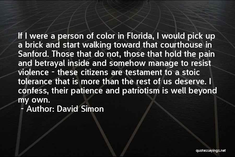 Patience And Pain Quotes By David Simon