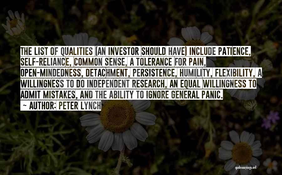 Patience And Pain Quotes By Peter Lynch