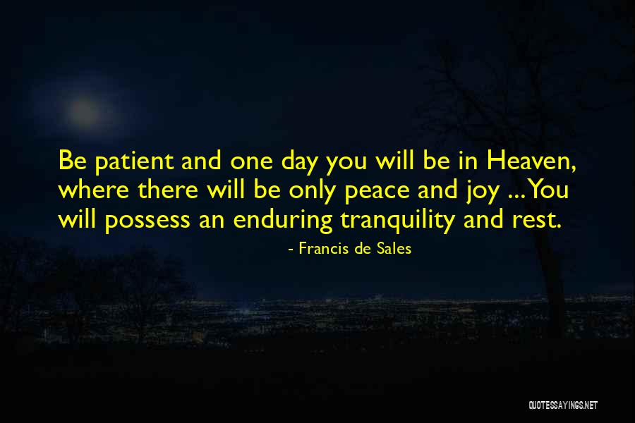 Patience And Peace Quotes By Francis De Sales