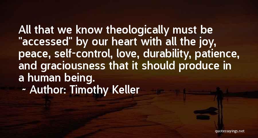 Patience And Peace Quotes By Timothy Keller