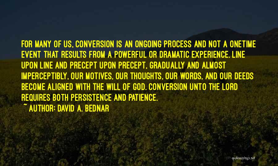Patience And Persistence Quotes By David A. Bednar