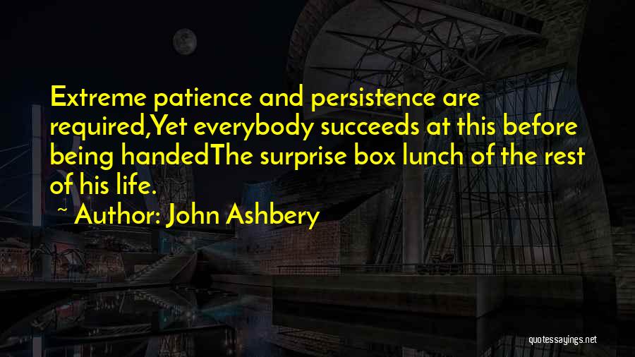 Patience And Persistence Quotes By John Ashbery