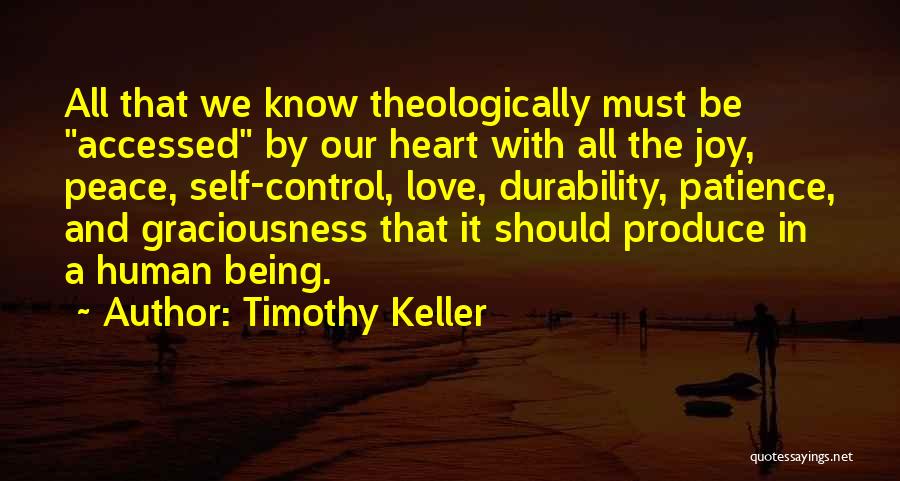 Patience And Self Control Quotes By Timothy Keller