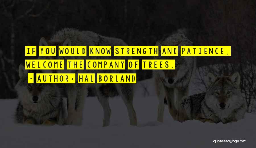 Patience And Strength Quotes By Hal Borland