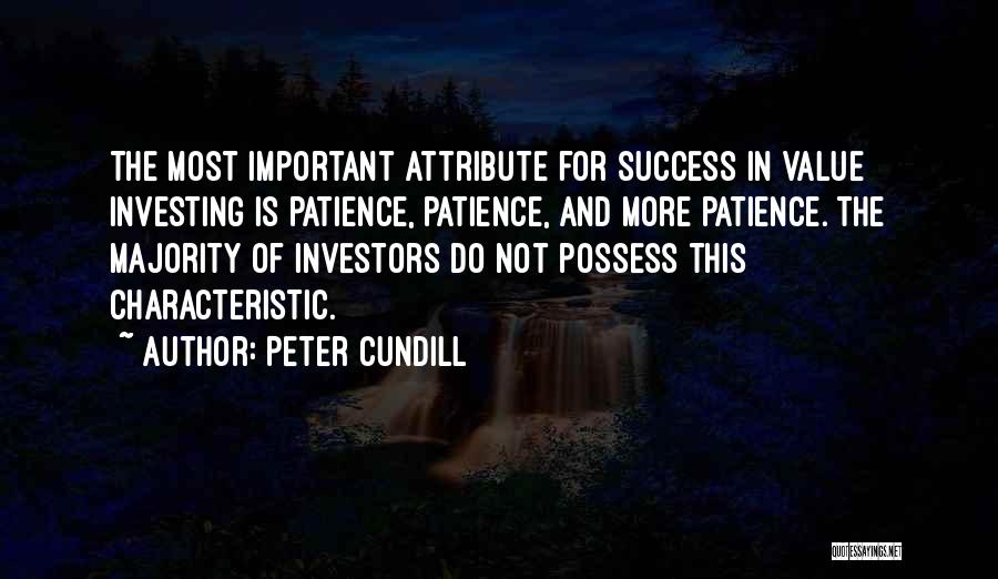 Patience And Success Quotes By Peter Cundill