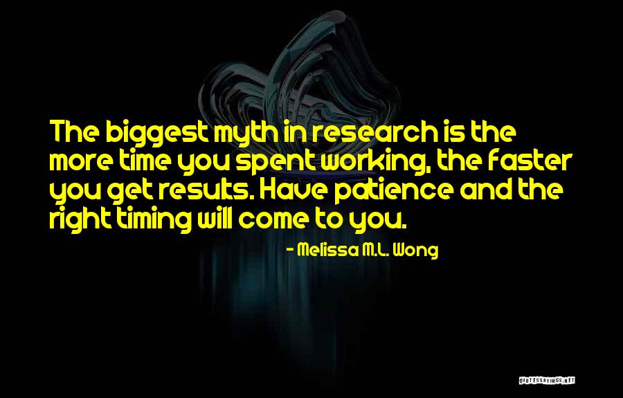 Patience And Timing Quotes By Melissa M.L. Wong Patience And Timing Quotes By Melissa M.L. Wong