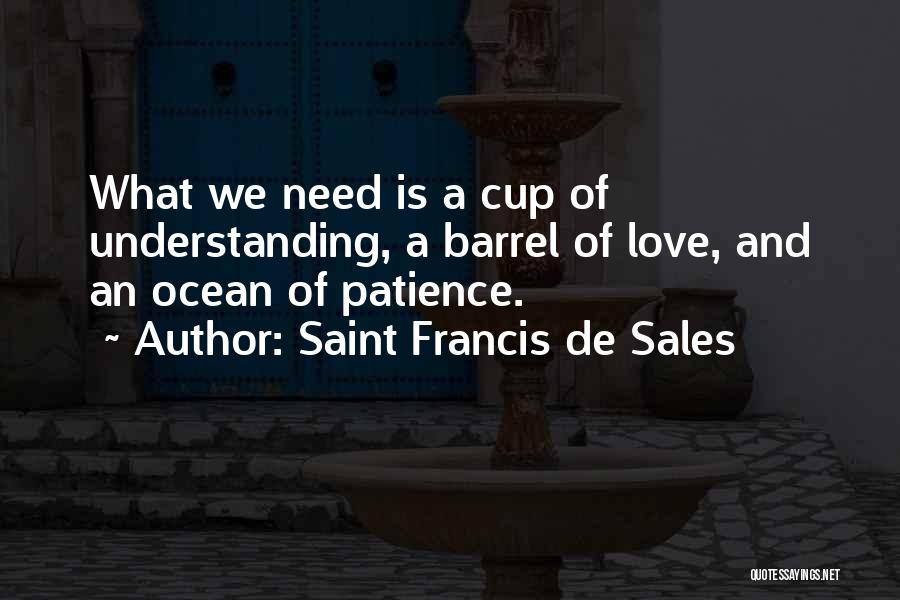 Patience And Understanding In Love Quotes By Saint Francis De Sales