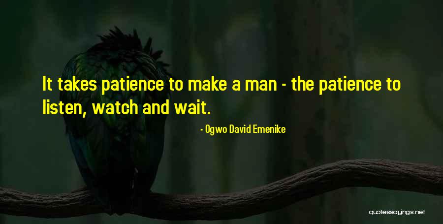 Patience Comes To Those Who Wait Quotes By Ogwo David Emenike