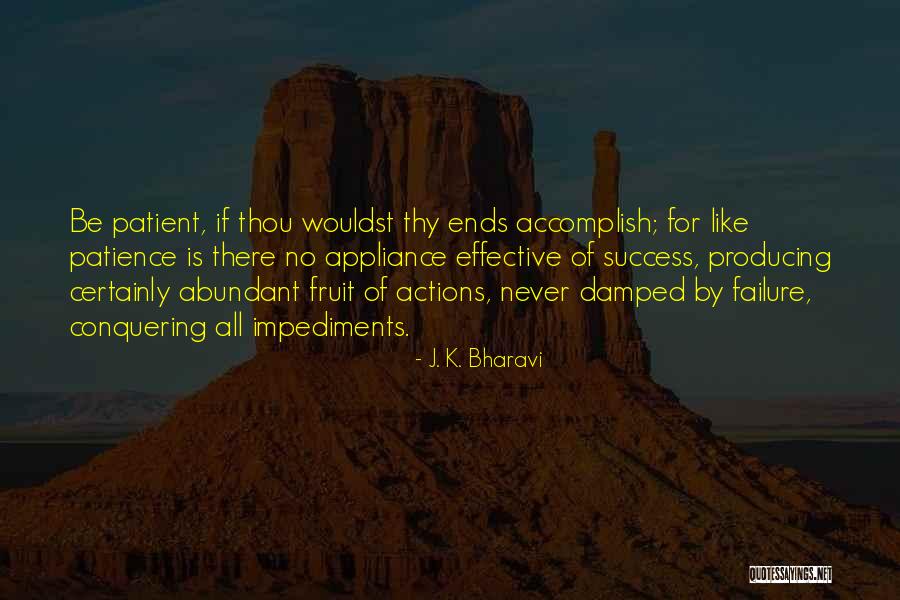Patience For Success Quotes By J. K. Bharavi Patience For Success Quotes By J. K. Bharavi