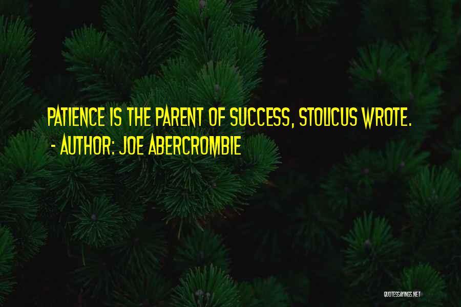 Patience For Success Quotes By Joe Abercrombie