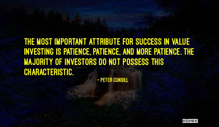 Patience For Success Quotes By Peter Cundill