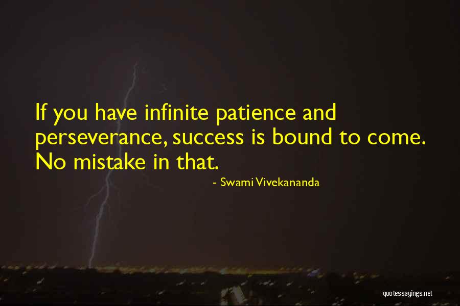 Patience For Success Quotes By Swami Vivekananda