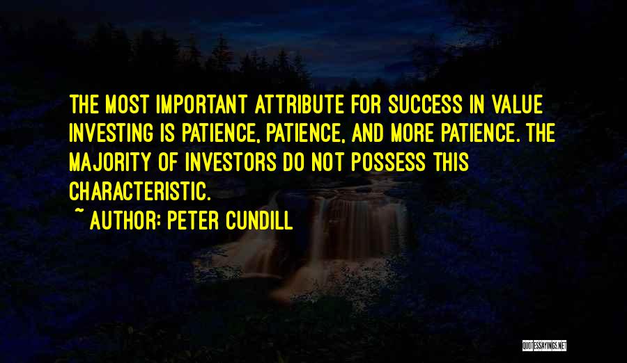 Patience In Success Quotes By Peter Cundill